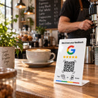SmartRater stand in a coffee shop